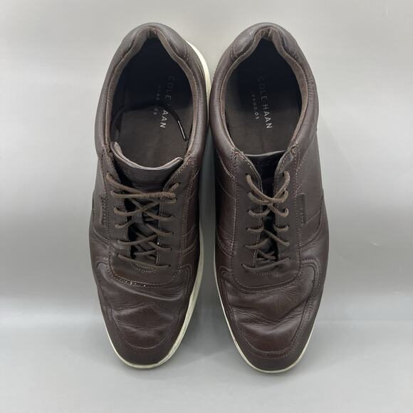 Cole Haan Grand.OS Sneakers Men Size 13 M Brown Leather Lace Up Comfort Shoes - Picture 5 of 9